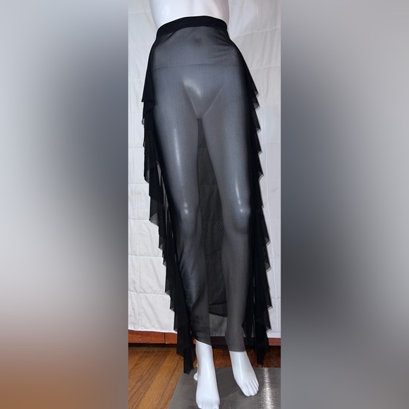 Fashion Nova Black Polyester Cover Up Skirt - Picture 2 of 3